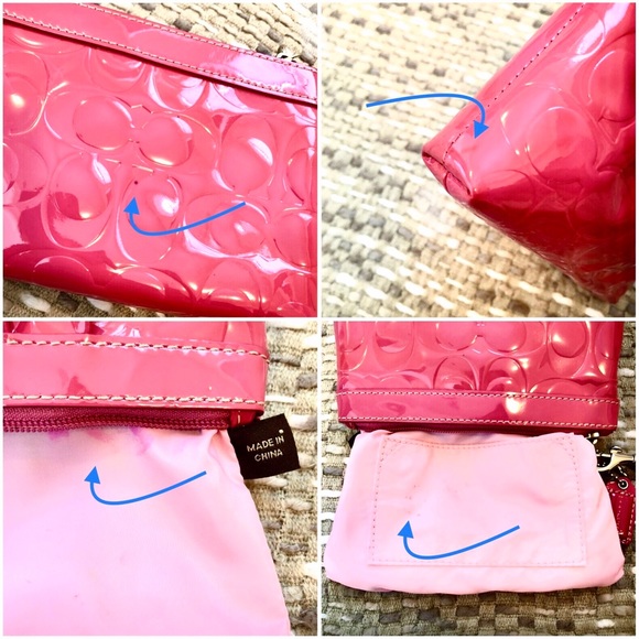 COACH⚡️Authentic Pink Pattern Leather Wristlet - Picture 7 of 9
